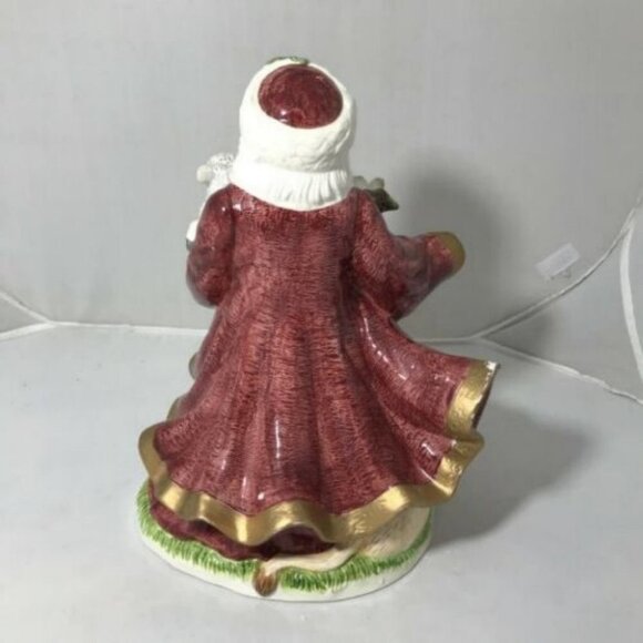 House of Lloyd Peaceful Kingdom Santa with Lion Music Box Christmas Holiday - Picture 6 of 12